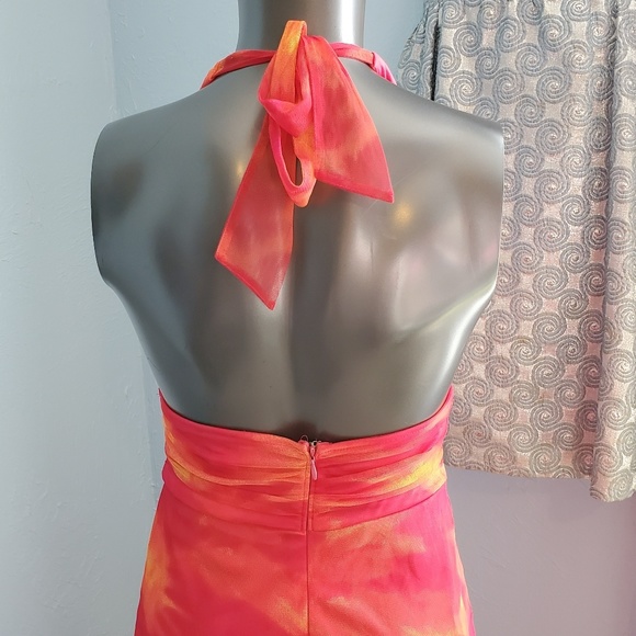 Zum Zum by Niki Livas deep v gown formal maxi C24 - Picture 6 of 8